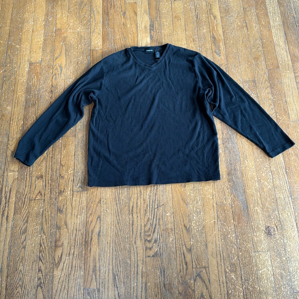 Mens Claiborne waffle thermal vneck long sleeve tee. Size Large